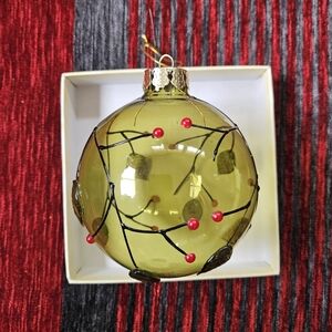 Elegant Blown Glass Holiday Ornament